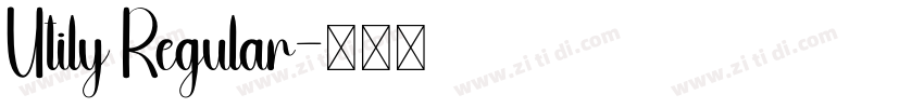 Utily Regular字体转换